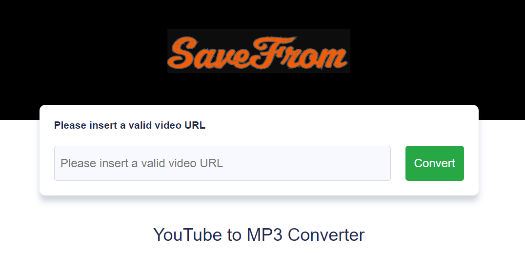 SaveFrom Free YouTube to MP3 Converter & Downloader